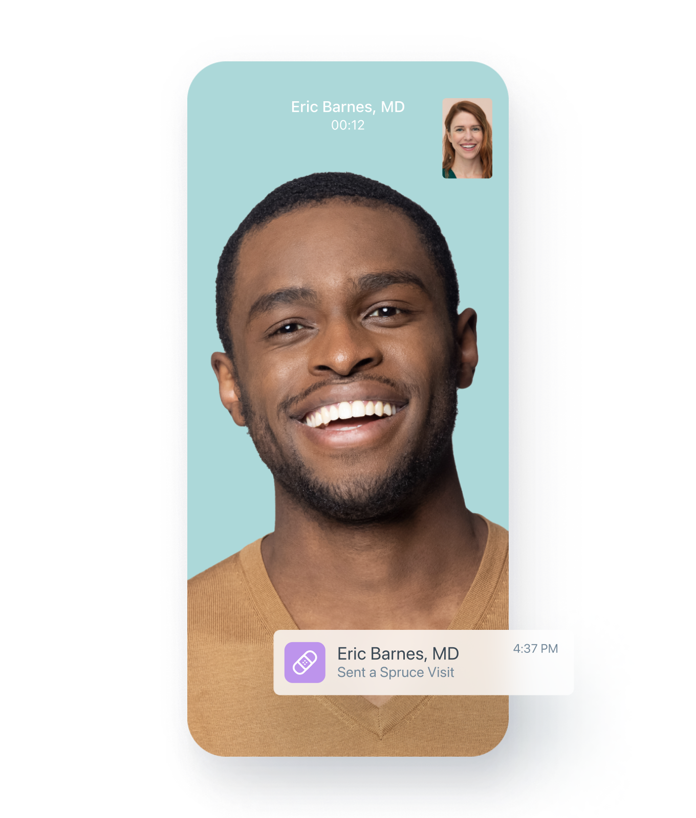 Video call and secure messaging on Spruce